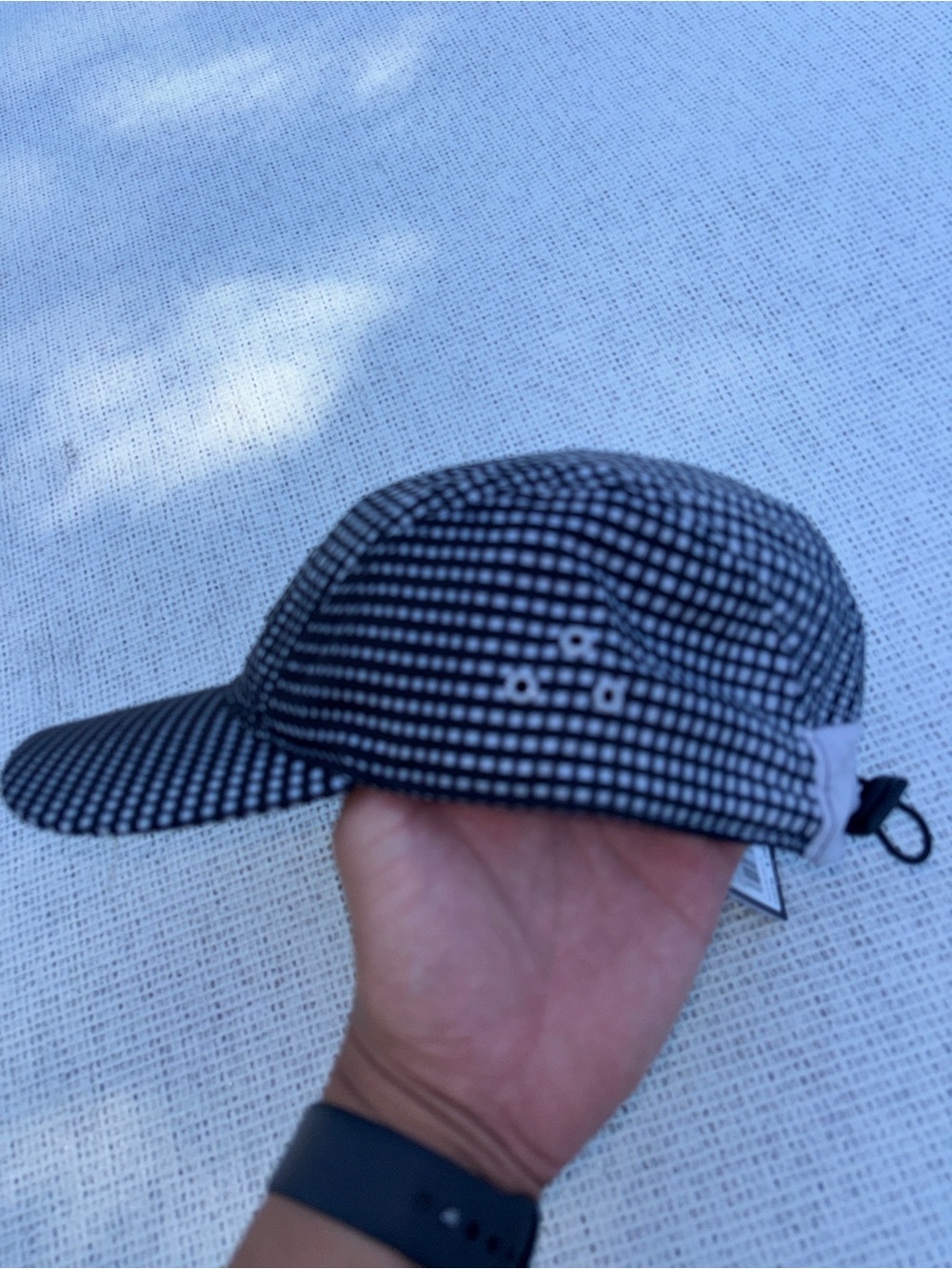 Adidas Unisex Adjustable Skate Hat 2 One Size Black/White Geometric - Picture 3 of 5